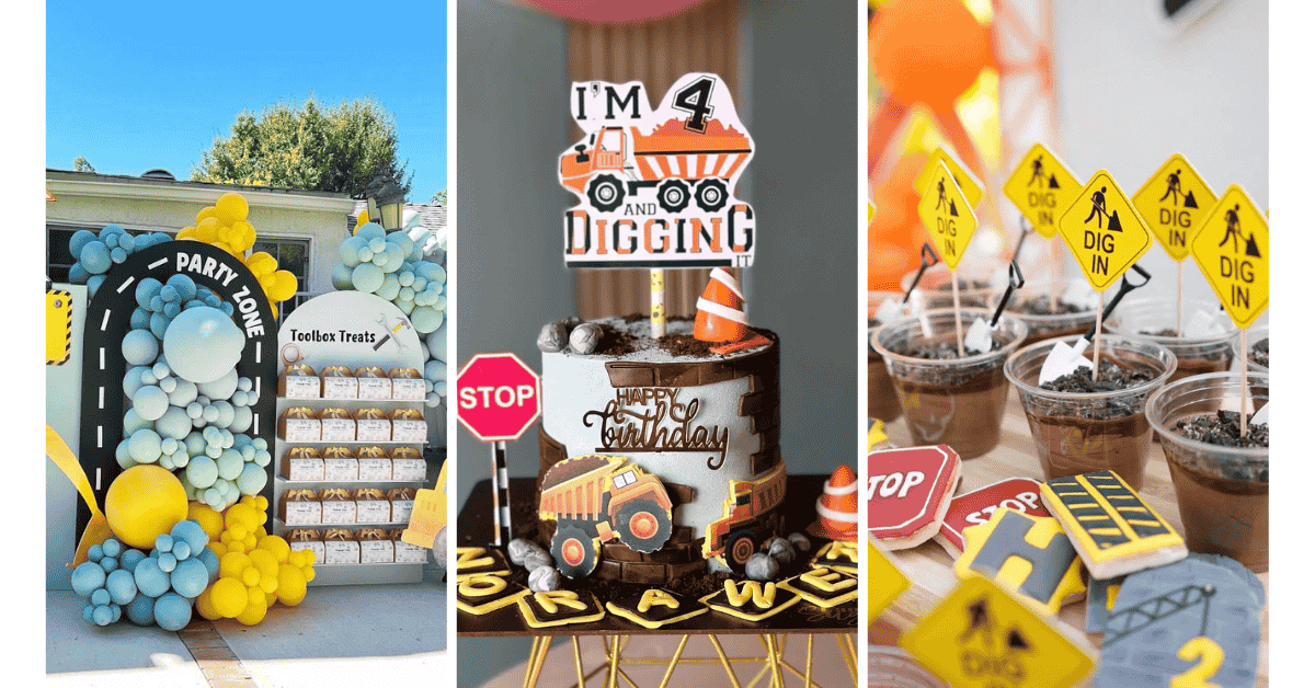15 Construction Themed Birthday Party Ideas for Kids – Decorations & More
